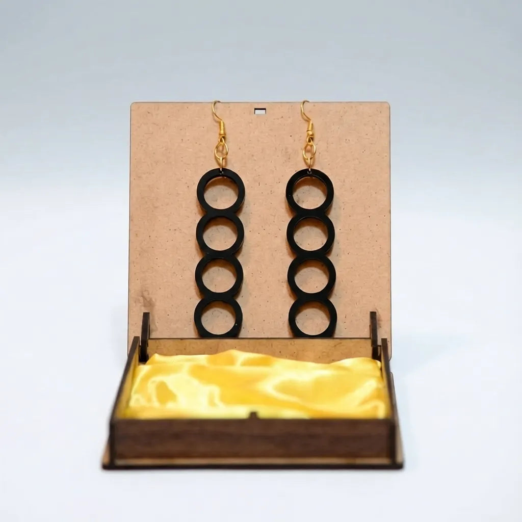 Minimal Ring Column Earrings
