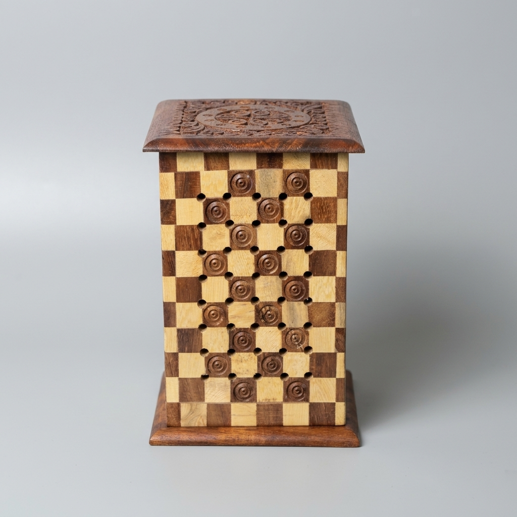 Wooden Tukri Lamp