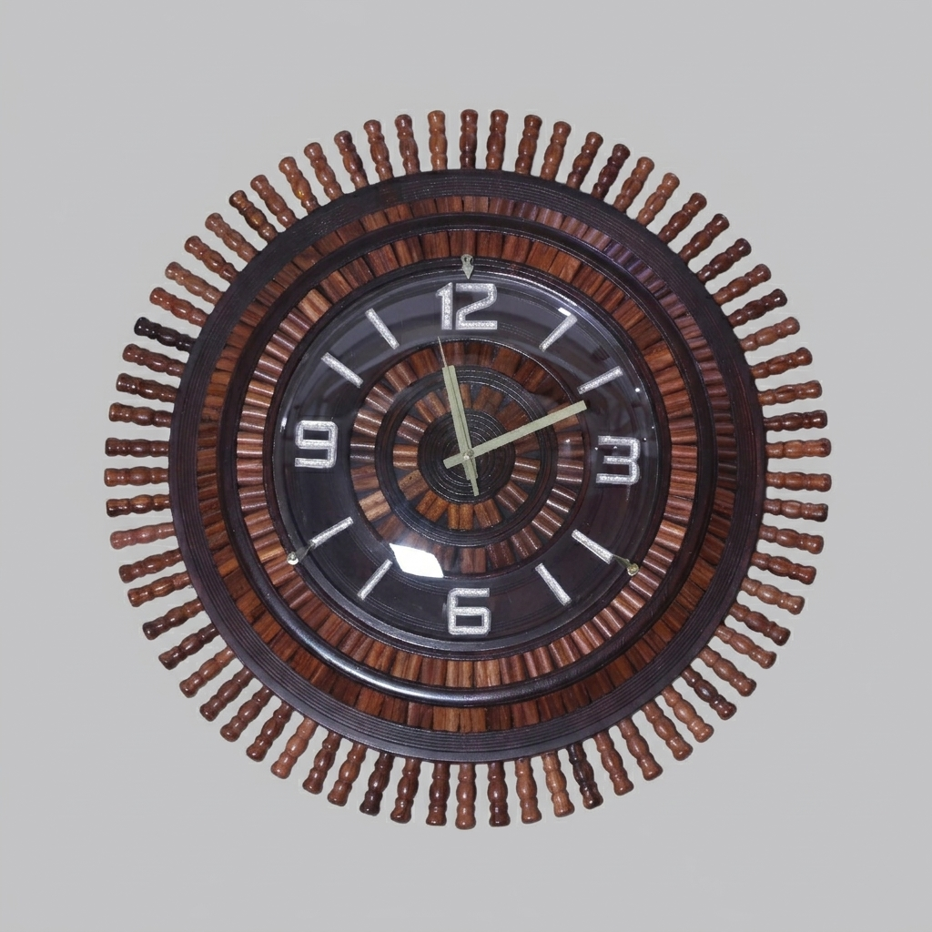 Wooden Round Clock