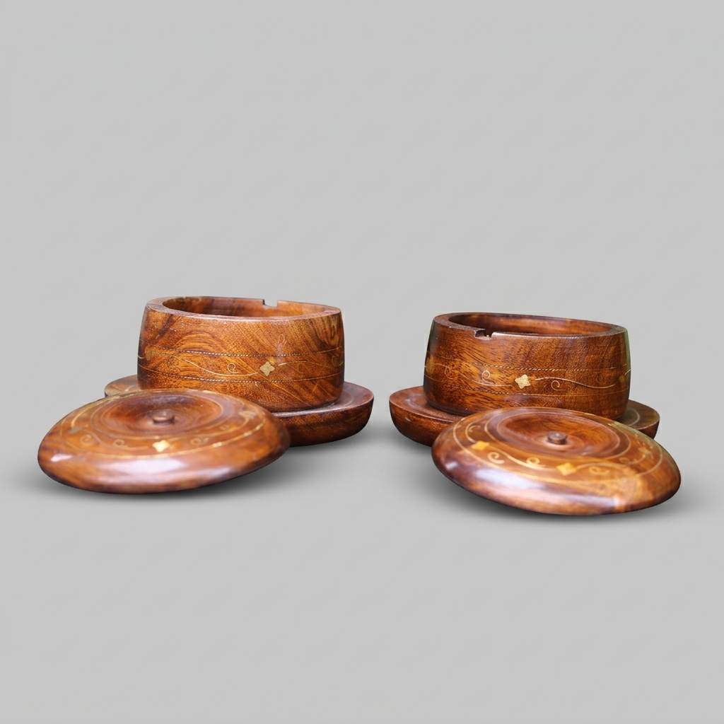 Wooden Sugar Pot