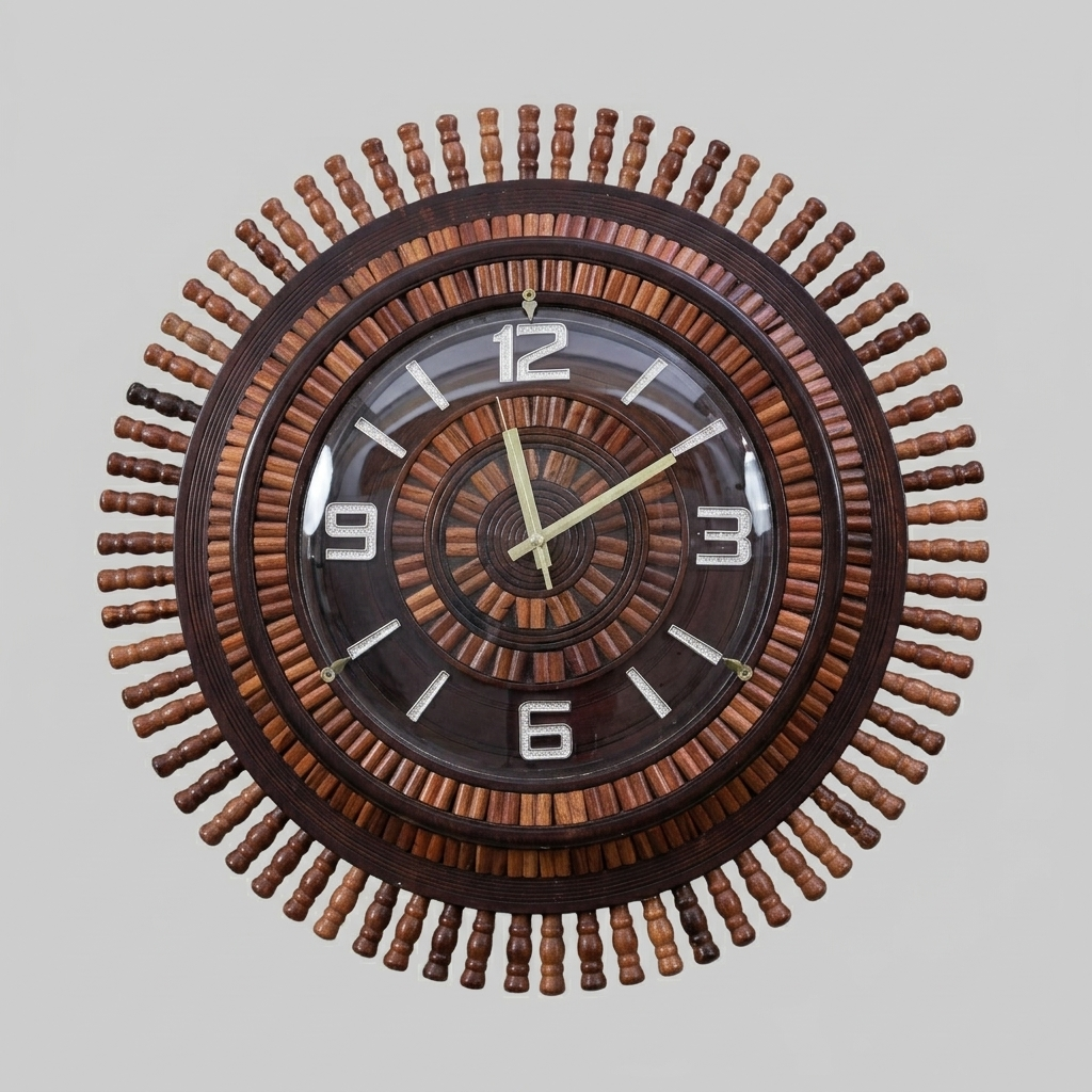 Wooden Round Clock